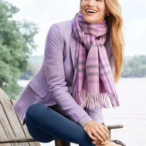 Talbots [NEW] Classic Shetland Blazer in Lavender